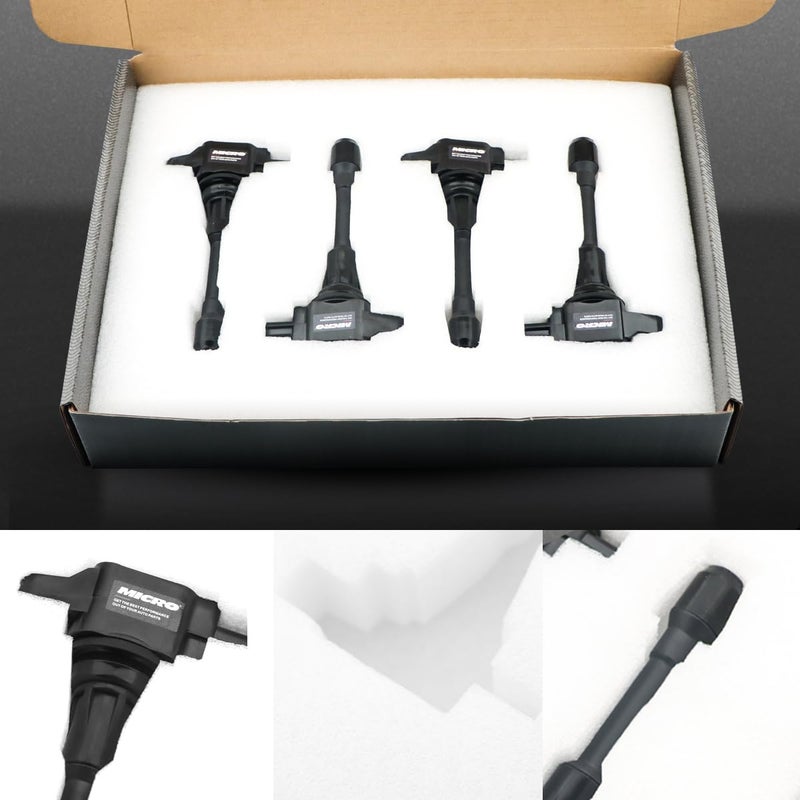 Micro Set of 4 Ignition Coils Compatible With Nissan Altima Sentra Cube Rogue Pathfinder Infiniti FX50 M56 Q70L QX60 L4 V8 UF549 22448-JA00A - Image 5